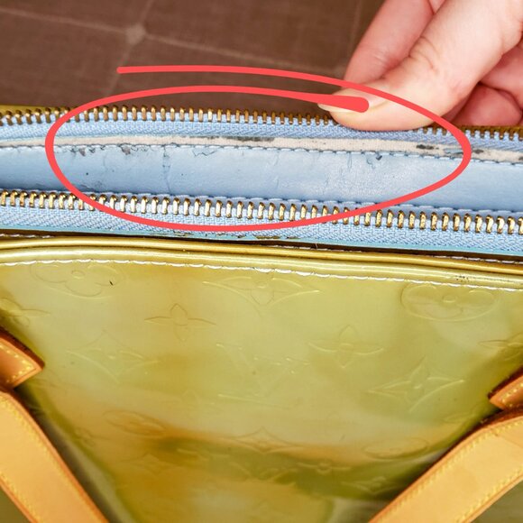 Louis Vuitton FULL INCLUSION Houston Tote - Vintage Green Vernis Leather - Picture 10 of 15